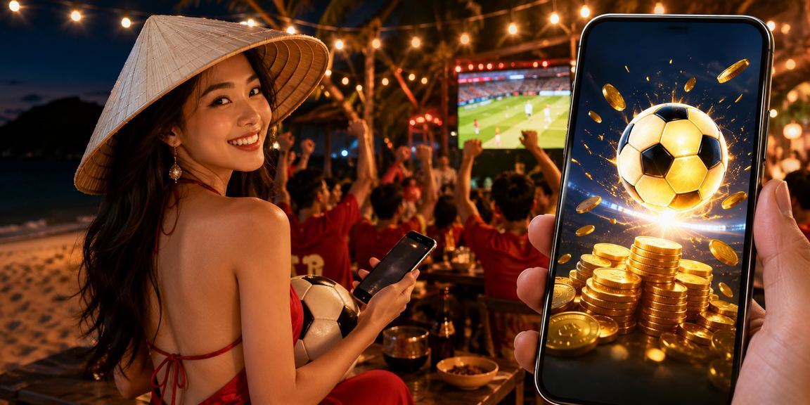 Người chơi tại Côn Đảo đặt cược bóng đá trực tuyến với nón lá truyền thống